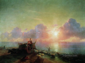 イワン・コンスタンティノヴィチ・アイヴァゾフスキー Painting - シープディップ 1878 ロマンチックなイワン・アイヴァゾフスキー ロシア